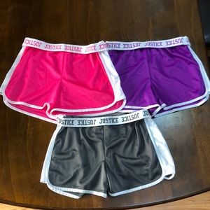 Justice shorts - lot of 3